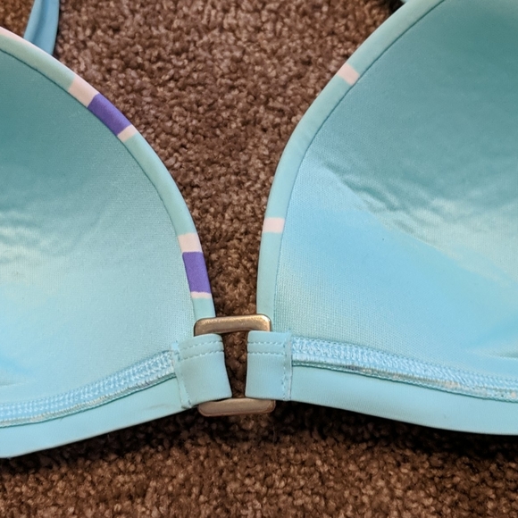 👙aerie, NWOT Blue Fun Patterned Bikini Top👙 - Picture 5 of 6